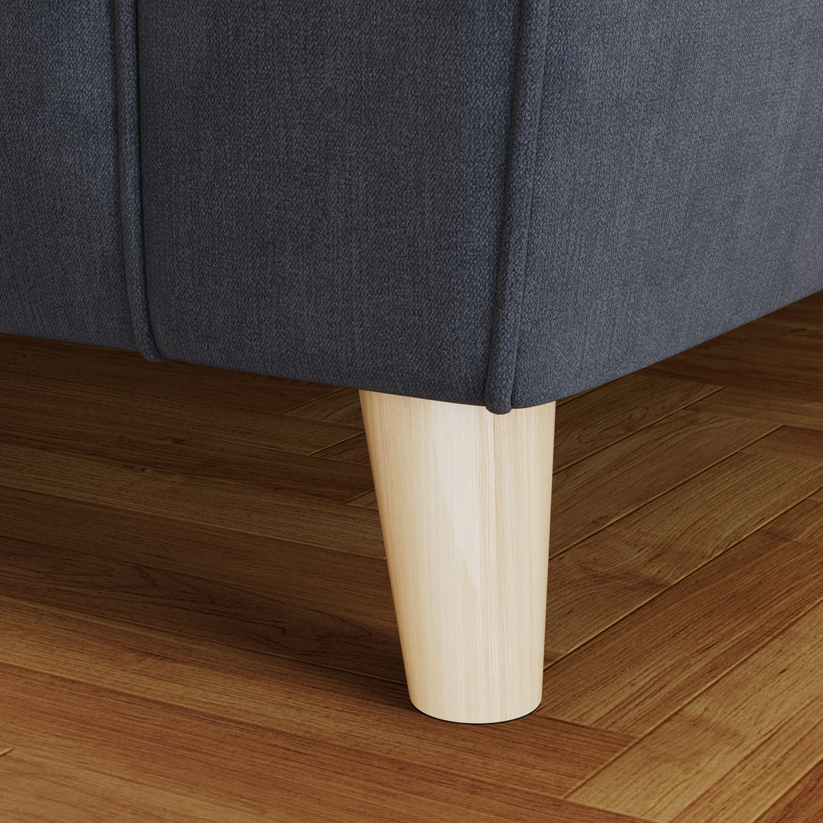 Osten Snuggler Armchair Navy Oak Feet from Roseland Furniture