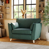 Osten Snuggler Armchair Ocean Oak Feet from Roseland Furniture