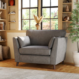 Osten Snuggler Armchair Pewter Beech Feet from Roseland Furniture