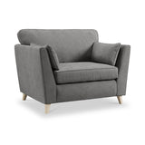 Osten Snuggler Armchair Pewter Oak Feet from Roseland Furniture