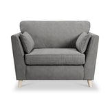 Osten Snuggler Armchair Pewter Oak Feet from Roseland Furniture