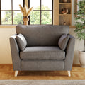 Osten Snuggler Armchair Pewter Oak Feet from Roseland Furniture