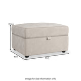 Osten Storage Footstool Stone from Roseland Furniture