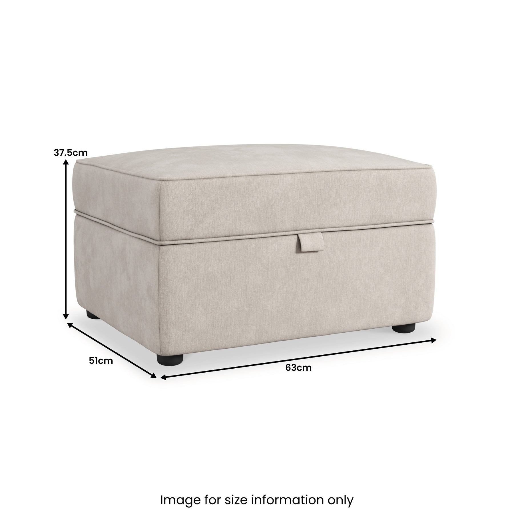 Osten Storage Footstool Stone from Roseland Furniture