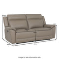 Alden Leather Recliner 3 Seater Sofa dimensions