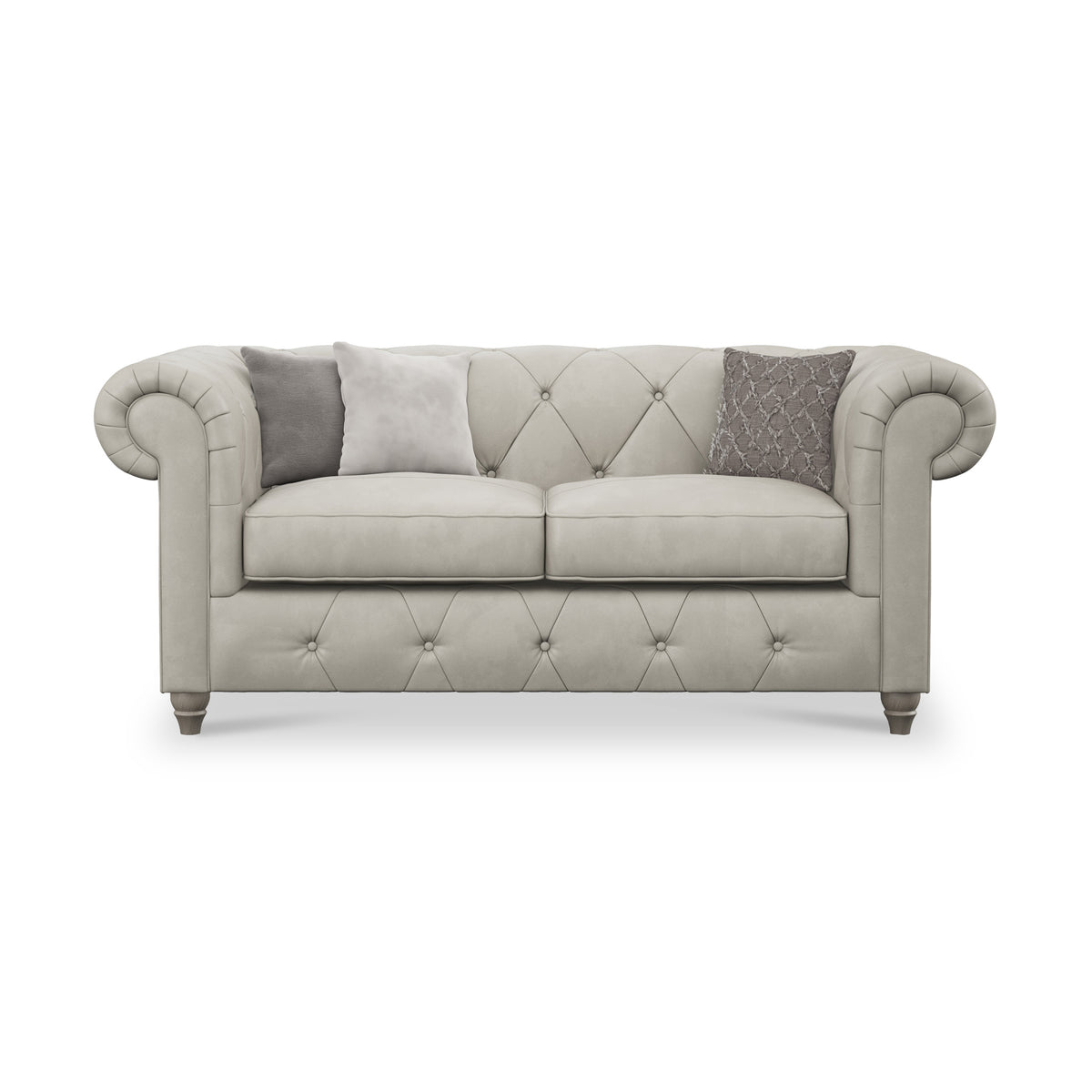 Everett Leather 2 Seater Sofa Cloud Washed Feet from Roseland Furniture
