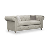 Everett Leather 3 Seater Sofa Cloud Washed Feet from Roseland Furniture