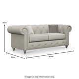 Everett Leather 3 Seater Sofa Cloud Washed Feet from Roseland Furniture