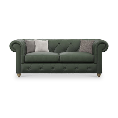 Everett Leather 3 Seater Sofa
