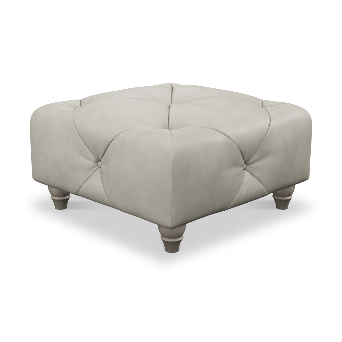 Everett Leather Footstool Cloud Washed Feet from Roseland Furniture