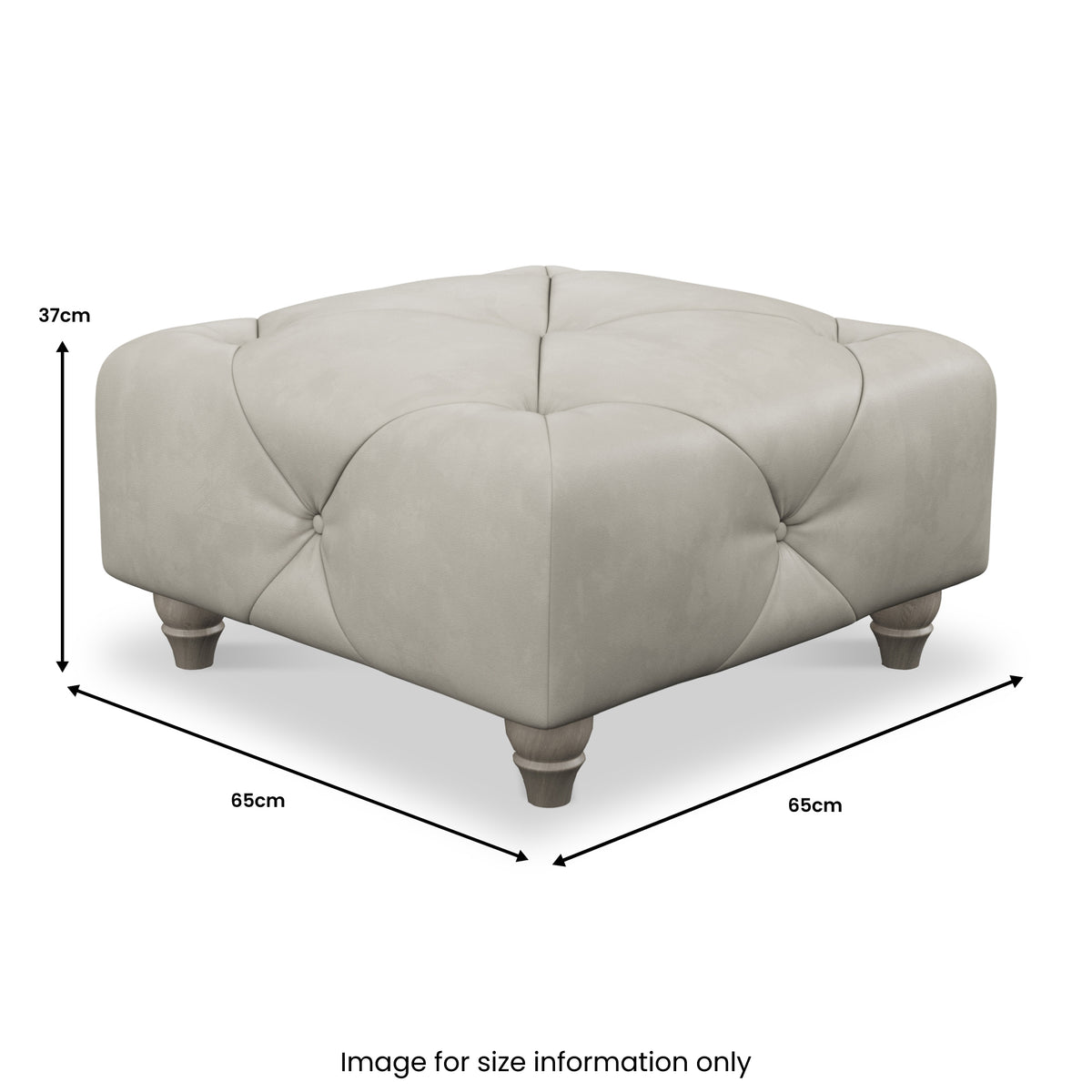 Everett Leather Footstool Cloud Washed Feet from Roseland Furniture