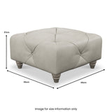 Everett Leather Footstool Cloud Washed Feet from Roseland Furniture