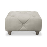 Everett Leather Footstool Cloud Washed Feet from Roseland Furniture