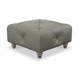 Everett Leather Footstool Stone Washed Feet from Roseland Furniture