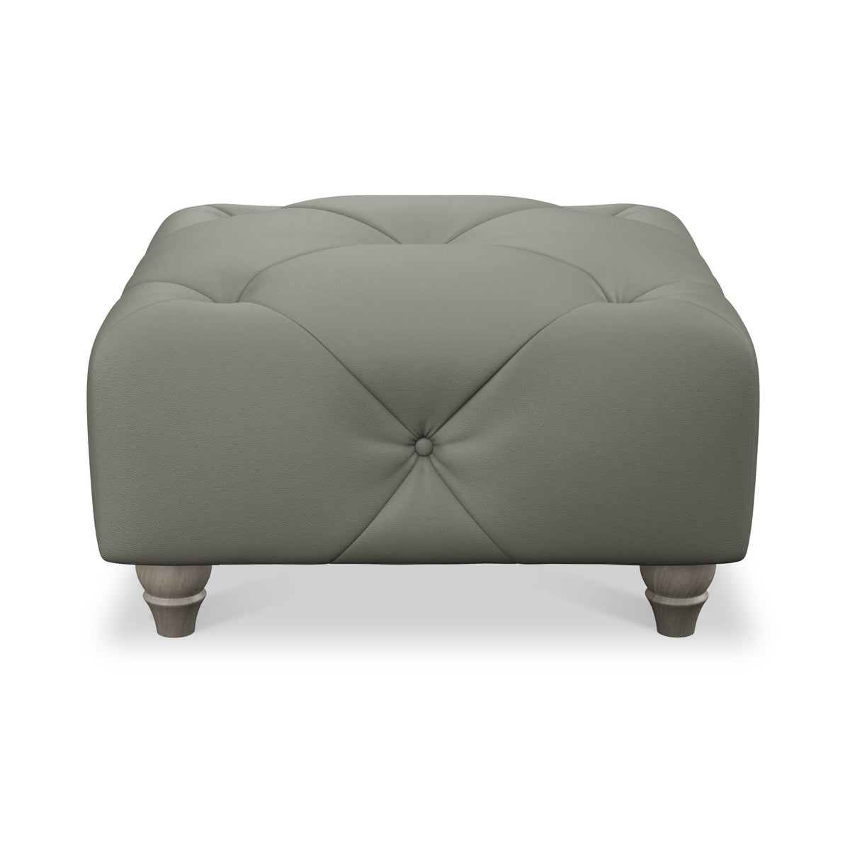 Everett Leather Footstool Stone Washed Feet from Roseland Furniture