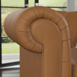 Everett Leather Sofa Saddle Arms from Roseland Furniture