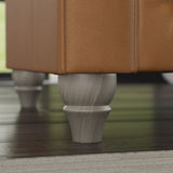 Everett Leather Armchair Saddle Washed Oak Feet from Roseland Furniture