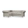 Everett LH Leather Corner Sofa Cloud Washed Feet from Roseland Furniture