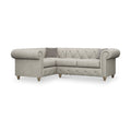 Everett LH Leather Corner Sofa Cloud Walnut Feet from Roseland Furniture
