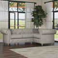 Everett RH Leather Corner Sofa Cloud Washed Feet from Roseland Furniture