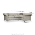 Everett RH Leather Corner Sofa Cloud Washed Feet from Roseland Furniture