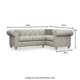 Everett RH Leather Corner Sofa Cloud Washed Feet from Roseland Furniture
