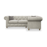 Everett RH Leather Corner Sofa Cloud Walnut Feet from Roseland Furniture