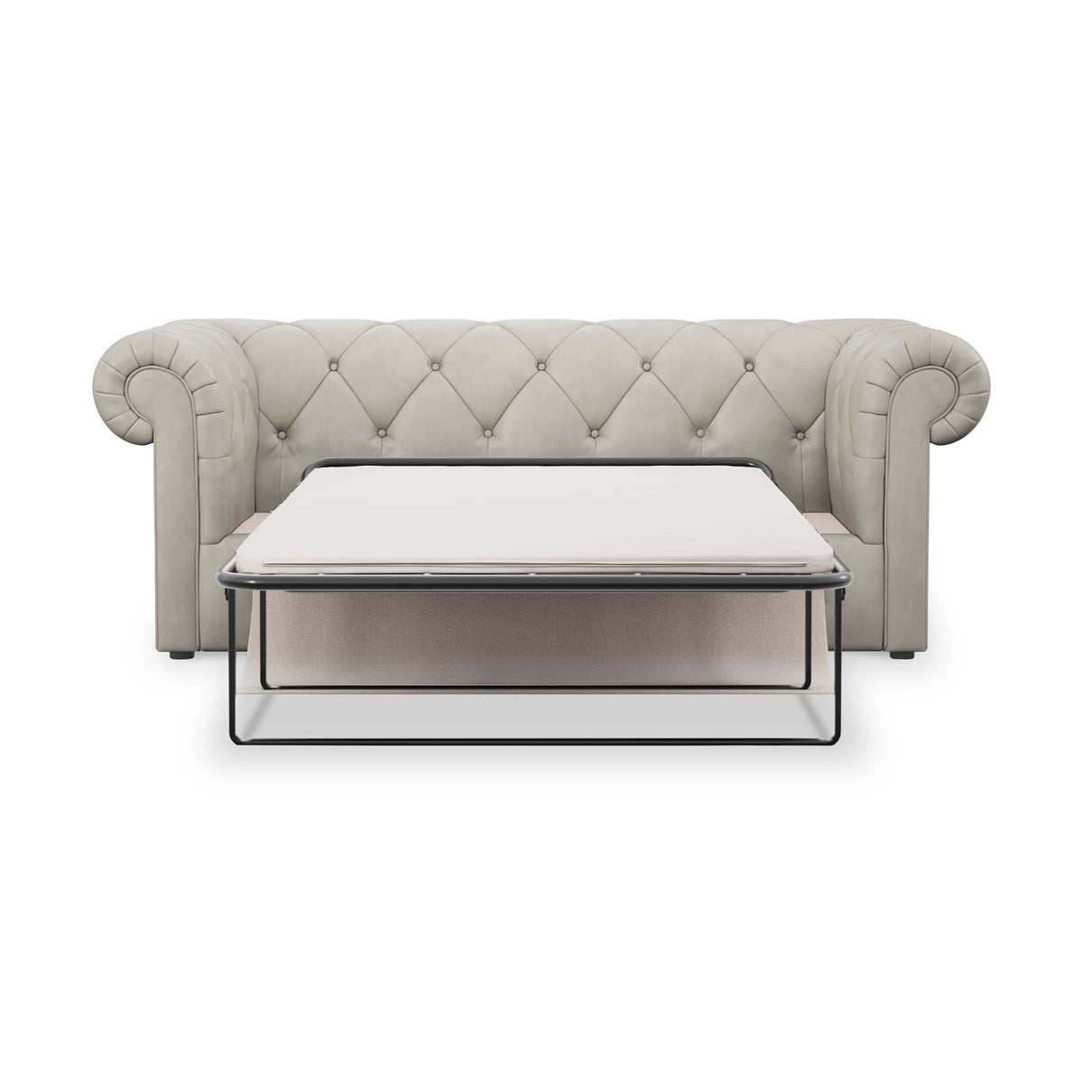 Everett 3 Seater Leather Sofa Bed Cloud from Roseland Furniture