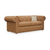 Everett Leather 3 Seater Sofa Bed Saddle from Roseland Furniture