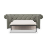 Everett Leather 3 Seater Sofa Bed Stone Grey from Roseland Furniture