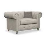 Everett Leather Snuggle Chair Cloud Washed Feet from Roseland Furniture
