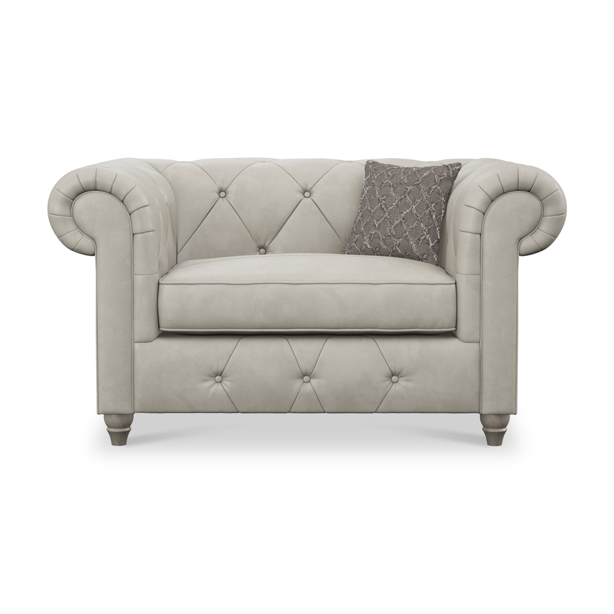 Everett Leather Snuggle Chair Cloud Washed Feet from Roseland Furniture