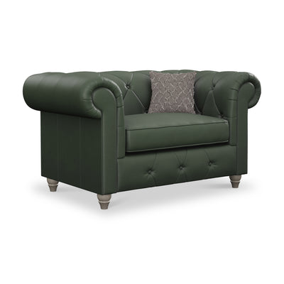 Everett Leather Snuggler Chair