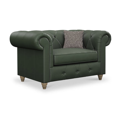 Everett Leather Snuggler Chair