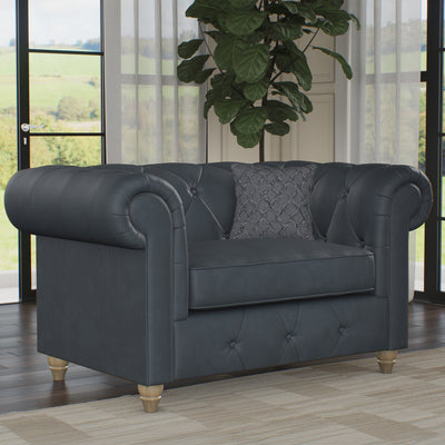 Everett Leather Snuggler Chair