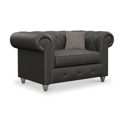 Everett Leather Snuggler Chair