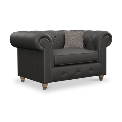 Everett Leather Snuggler Chair