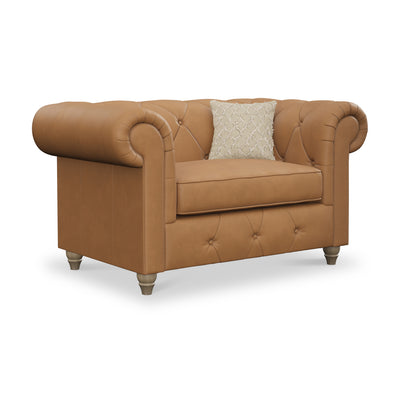 Everett Leather Snuggler Chair