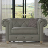 Everett Leather Snuggler Chair