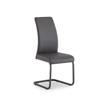 Virgo Grey Faux Leather Dining Chair