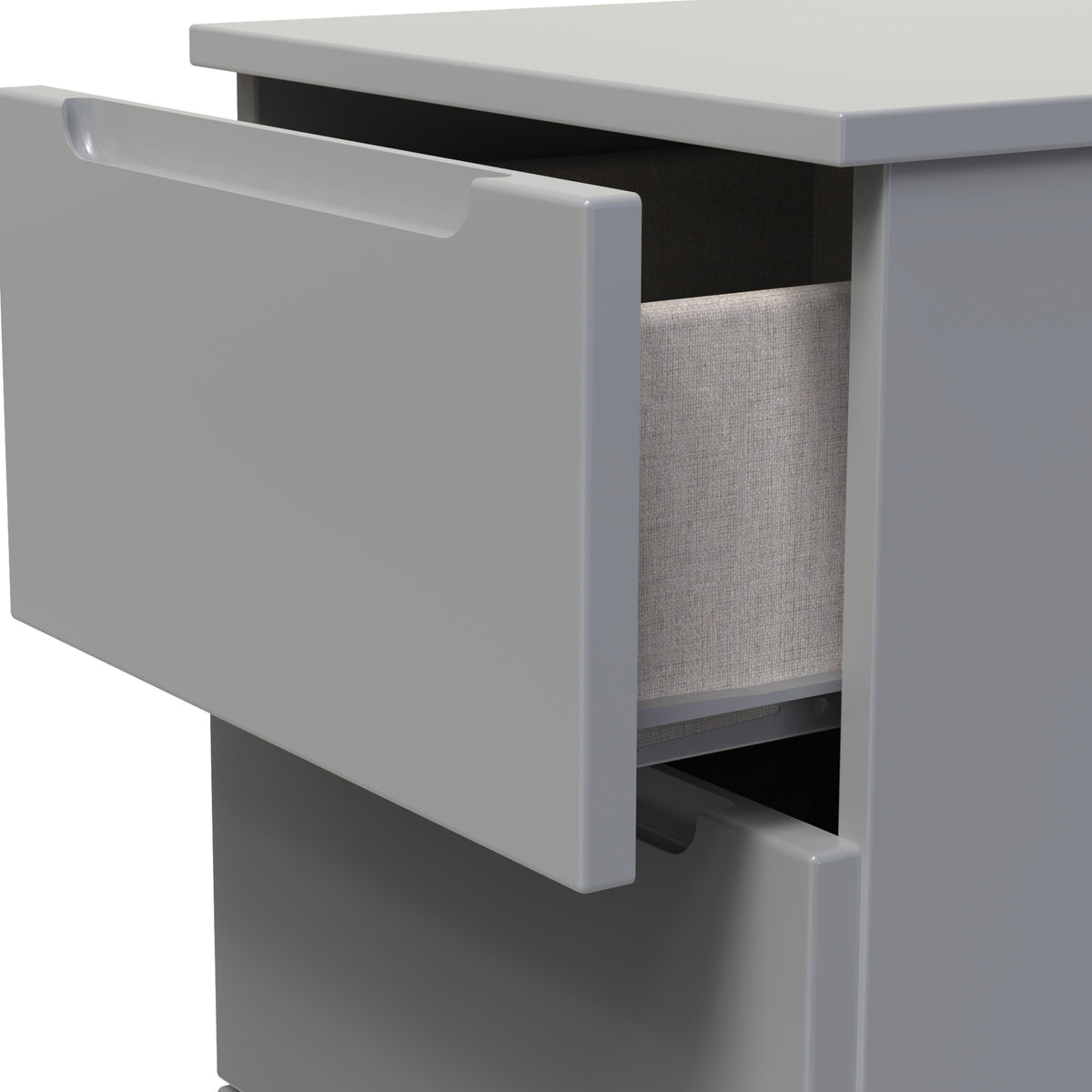 Henshaw 3 Drawer Bedside Table Dusk Grey from Roseland Furniture