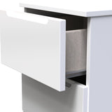 Henshaw 3 Drawer Bedside Table White from Roseland Furniture