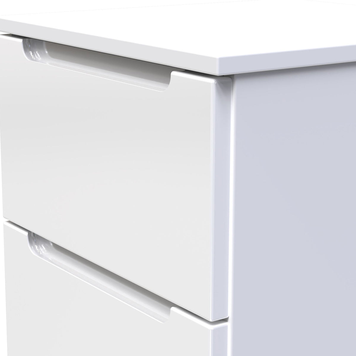 Henshaw 3 Drawer Bedside Table White from Roseland Furniture