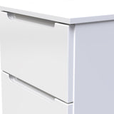 Henshaw 3 Drawer Bedside Table White from Roseland Furniture
