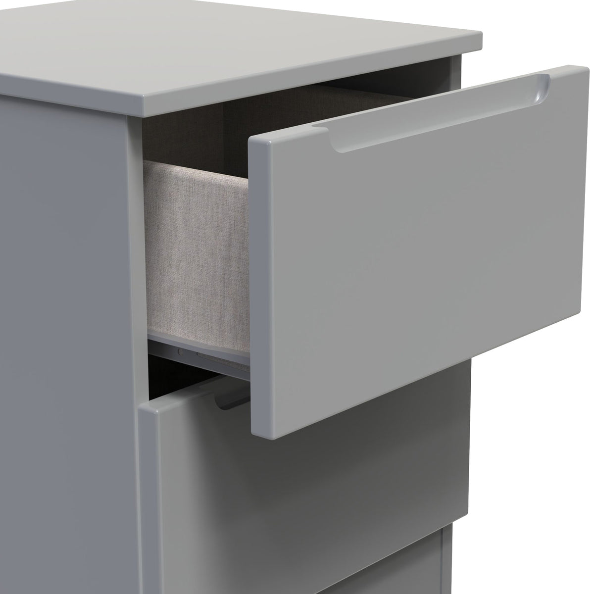 Henshaw 2 Drawer Bedside Table Dusk Grey from Roseland Furniture