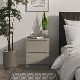 Henshaw 2 Drawer Bedside Table Dusk Grey from Roseland Furniture