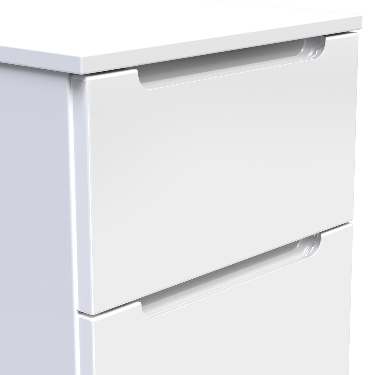 Henshaw 2 Drawer Bedside Table White from Roseland Furniture