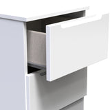 Henshaw 2 Drawer Bedside Table White from Roseland Furniture