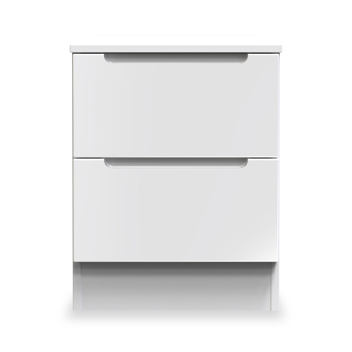 Henshaw 2 Drawer Bedside Table White from Roseland Furniture