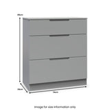 Henshaw 3 Drawer Deep Chest Dusk Grey from Roseland Furniture